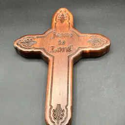 Wooden Jesus Is Lord Cross