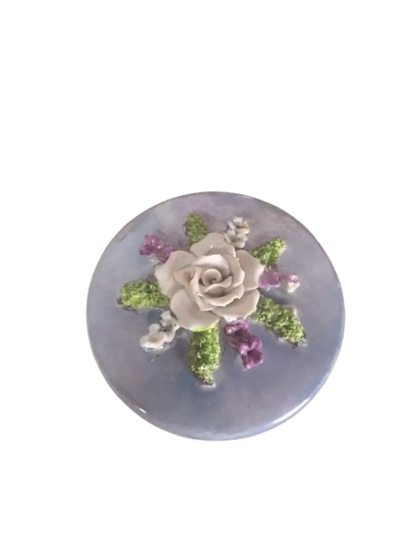 Vintage Fine China Floral Lidded Trinket Box