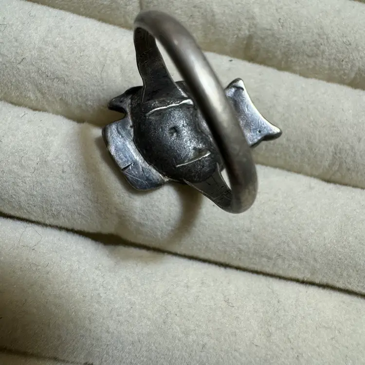 Sterling Zuni Native Owl Ring Sz 9.5