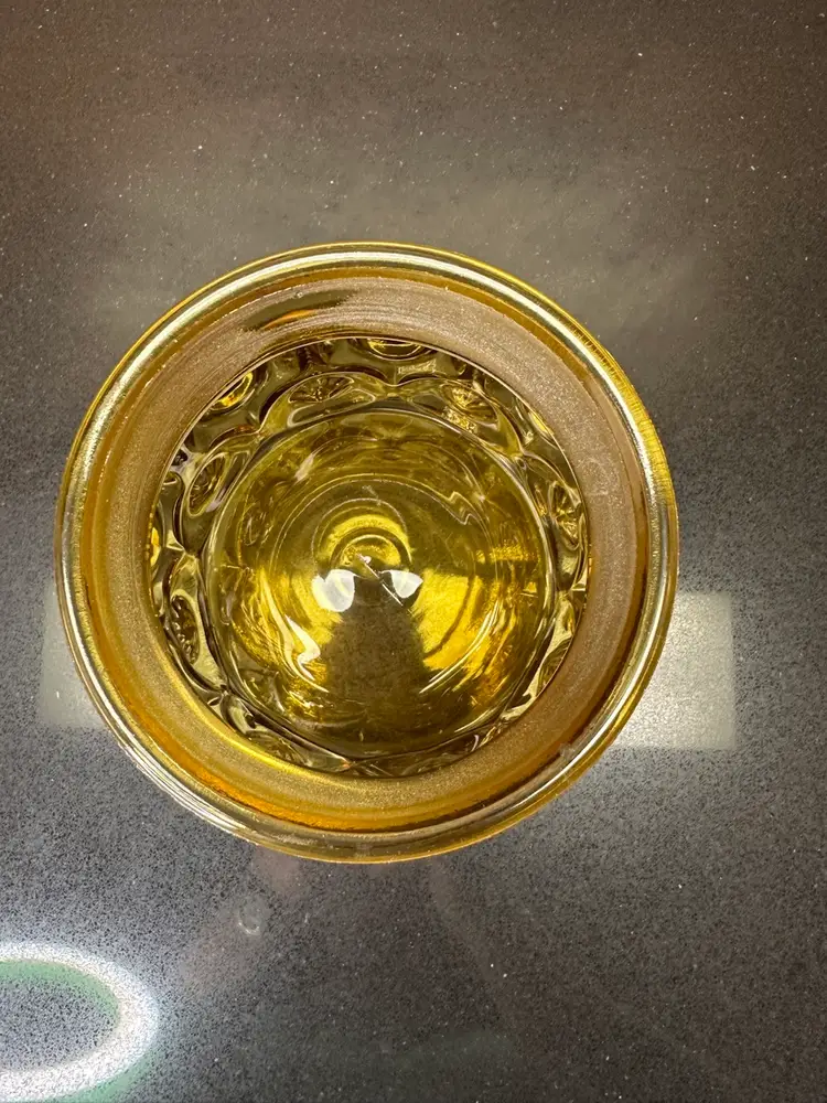 L. E. Smith Moon And Stars Amber Glass Canister-NO LID