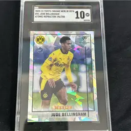 2020-21 Topps Merlin UEFA Atomic Refractor Jude Bellingham /250 - SGC 10