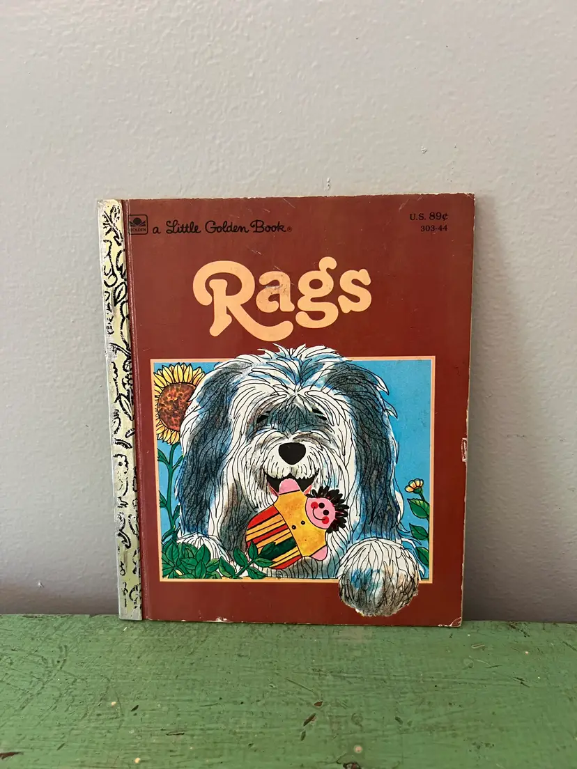 1970 Rags by Patricia Scarry. Vintage Little Golden Book. Classic Children's Bedtime Story.