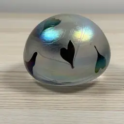 Iridescent Floating Hearts Paperweight