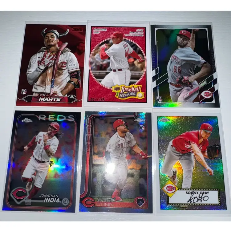 Cincinnati Reds 6 Card Lot