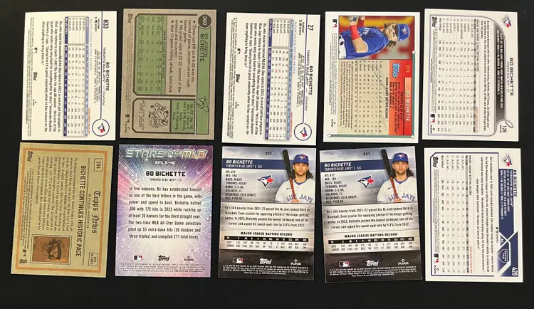 Bo Bichette Lot of 10 Cards