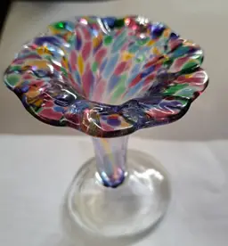 Hand Blown Confetti Small Bud Vase C A Smith?