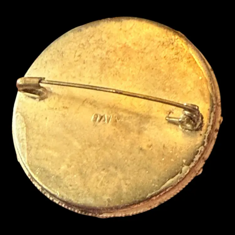 Micro Mosaic Brooch Pin 1.5”