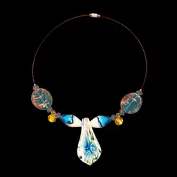 Glass Pendant Necklaces Teardrop