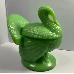 Smith Jadeite Turkey Covered Dish