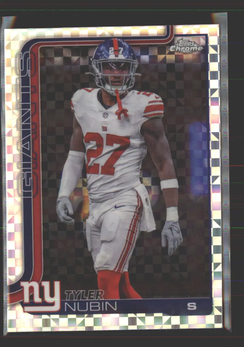 Tyler Nubin 2025 Topps Chrome X-Fractor #231 - (142) - New York Giants