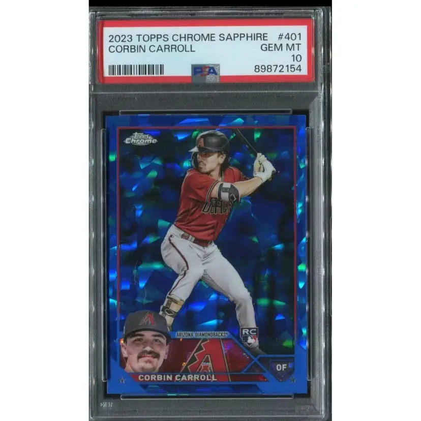 2023 Topps Chrome Sapphire Corbin Carroll Rookie PSA 10 - Arizona Diamondbacks RC