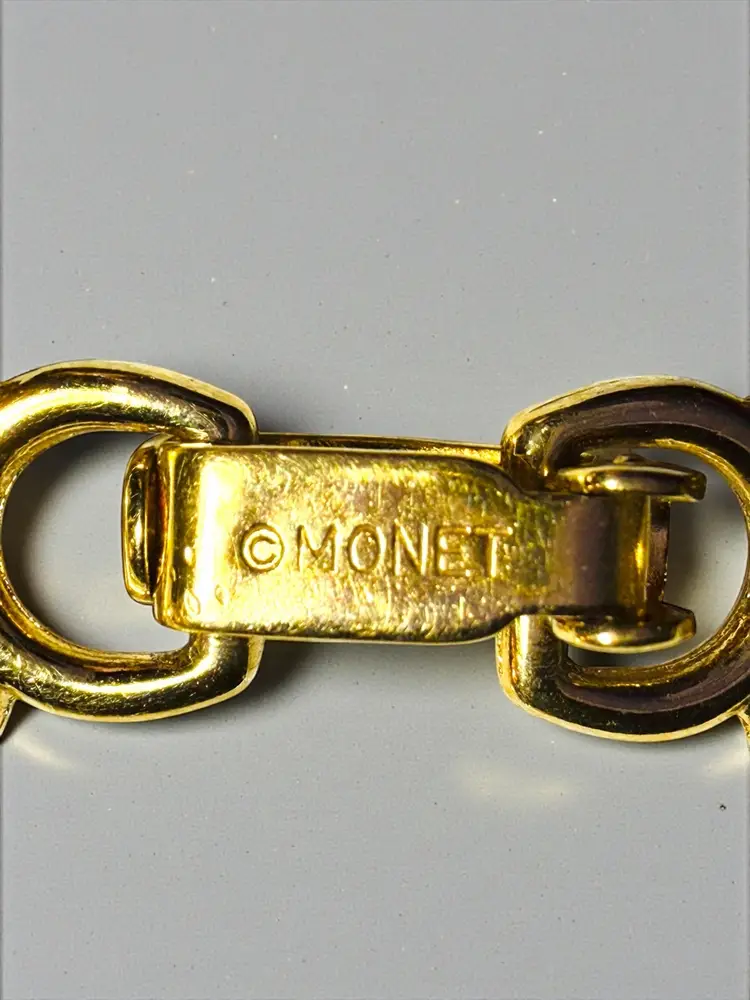 Vintage Monet Gold Tone 15” Choker Necklace