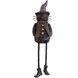 Halloween Vintage Black Cat Shelf Sitter Decor