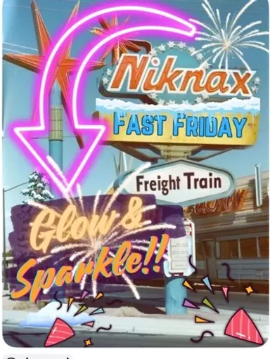Fast Friday Freight Train. Glow And Sparkle Edition