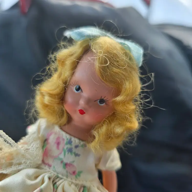 Vintage Nancy Ann Storybook Doll Bisque Floral Dress