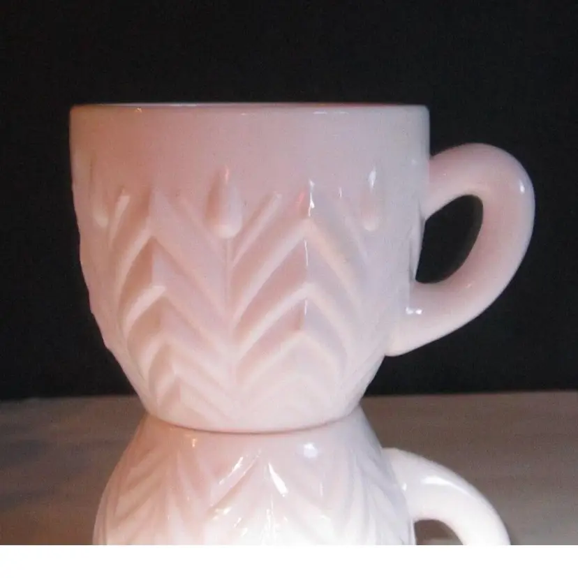Shell Pink Milk Glass Punch Cup Replacements, by JEANNETTE GLASS, Vintage 17 avail! #PrettyInPink