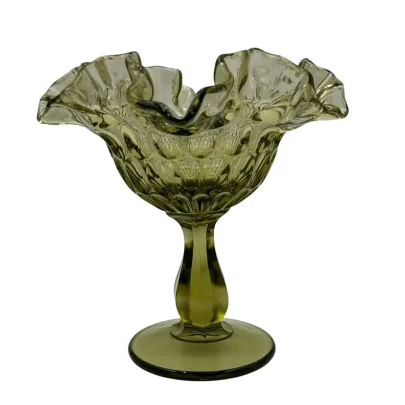 Vintage Green Glass Fenton