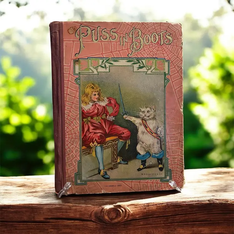 ANTIQUE Puss N Boots Book AS IS