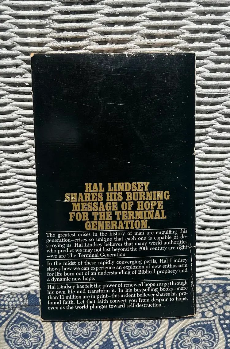 Vintage 'The Terminal Generation' by Hal Lindsey & C.C. Carlson Bantam Paperback Book 1977