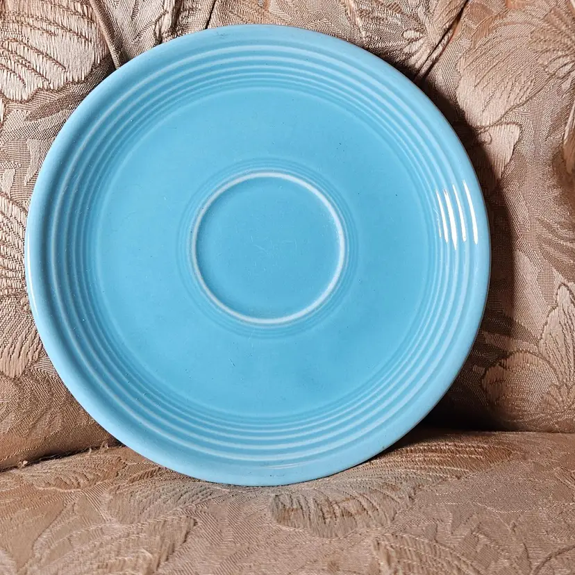 Vintage Blue Turquoise Fiesta Ware Saucer Plate 6"