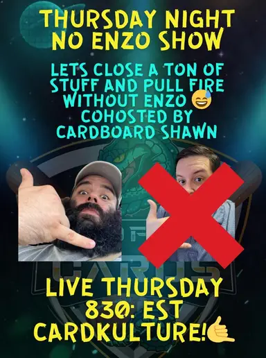 No Enzo Night Show - Marvel Platinum , Golf, Baseball, Football And More! Co Hosted By Cardboard Shawn