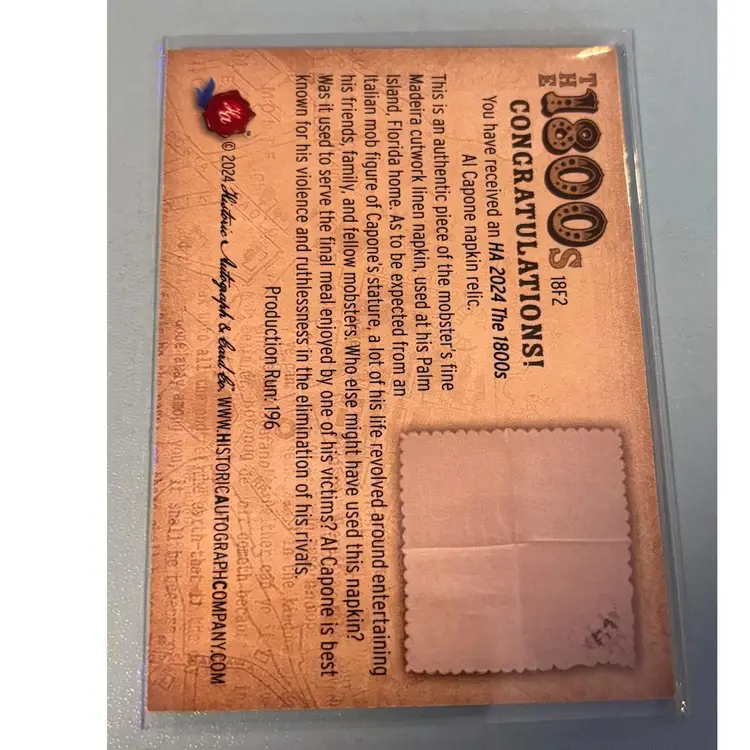 Al Capone Handkerchief Patch /196 SP