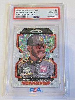 Martin Truex Jr. - 2022 Prizm Nascar - WHITE SPARKLES - PSA 10