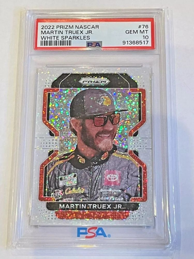 Martin Truex Jr. - 2022 Prizm Nascar - WHITE SPARKLES - PSA 10