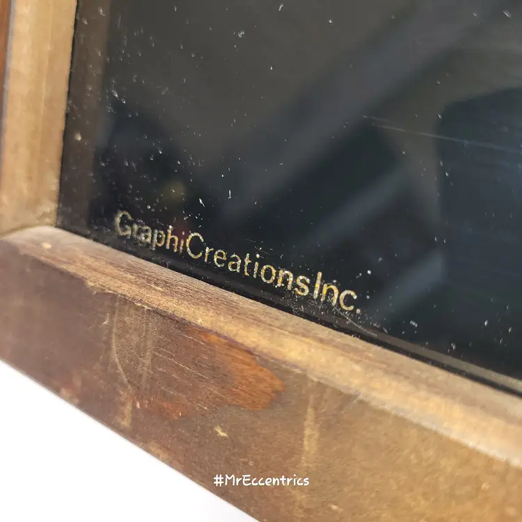 Vtg 1957 thunderbird reverse painted glass wall art 1970s carnival prize mirror