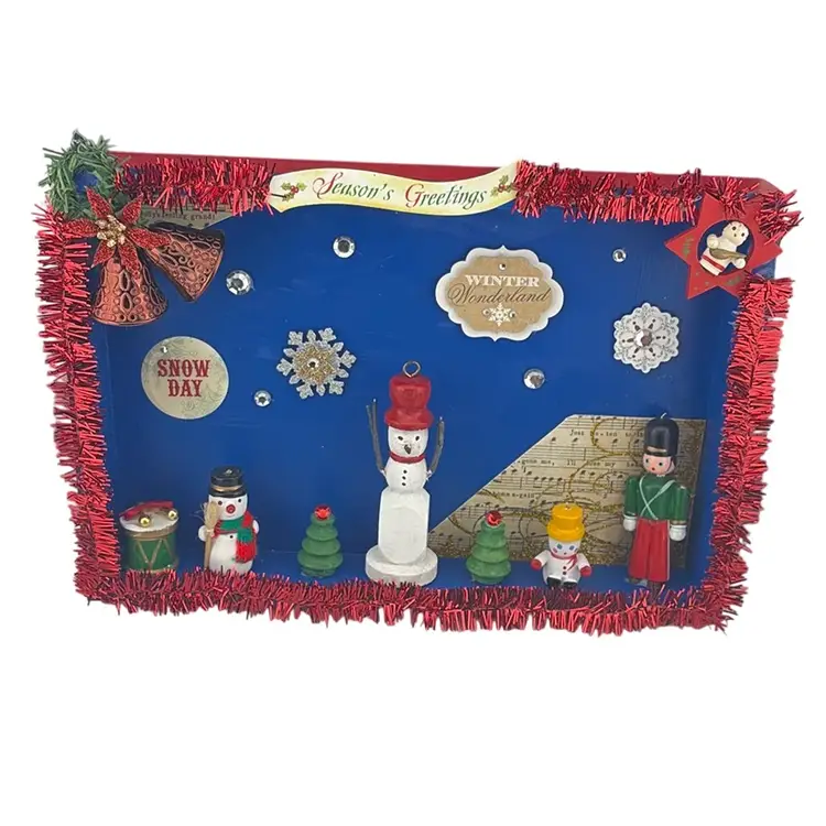 Handmade Winter Season Vignette Shadowbox