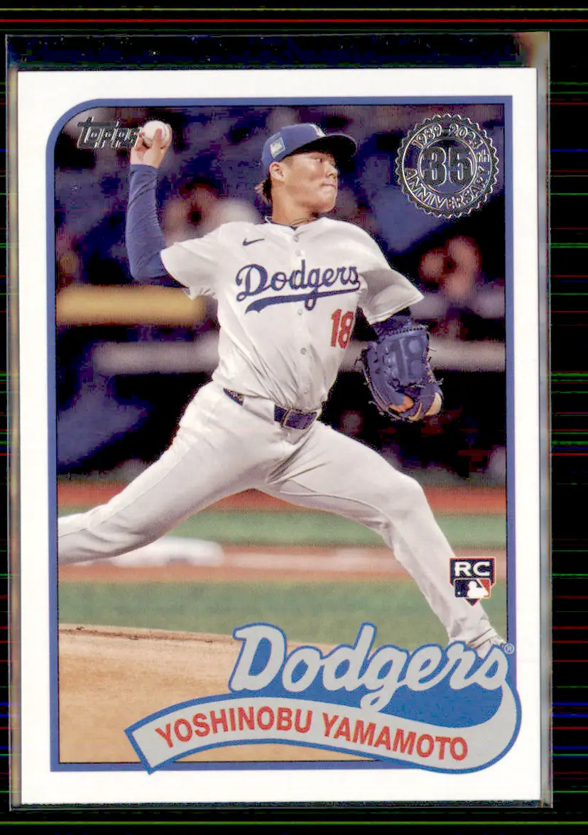 Yoshinobu Yamamoto 2024 Topps Update 1989 Topps Baseball #89US-29 - Los Angeles Dodgers - (153-273)