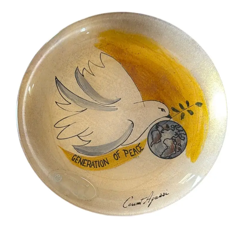 Count Agassi “Generation Of Peace” 1973 Plate