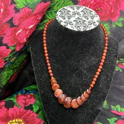 Carnelian Stone Necklace 18”