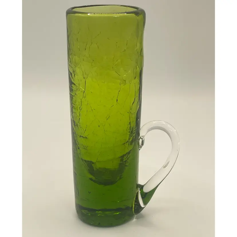 Vintage, MCM, Handblown Crackle Glass, Cordial Glass By Pilgrim