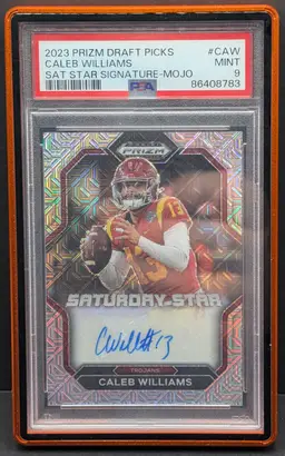 2023 Panini Prizm Draft Picks Saturday Star Signatures Caleb Williams Sat Star Sig-Mojo Prizm #5/5