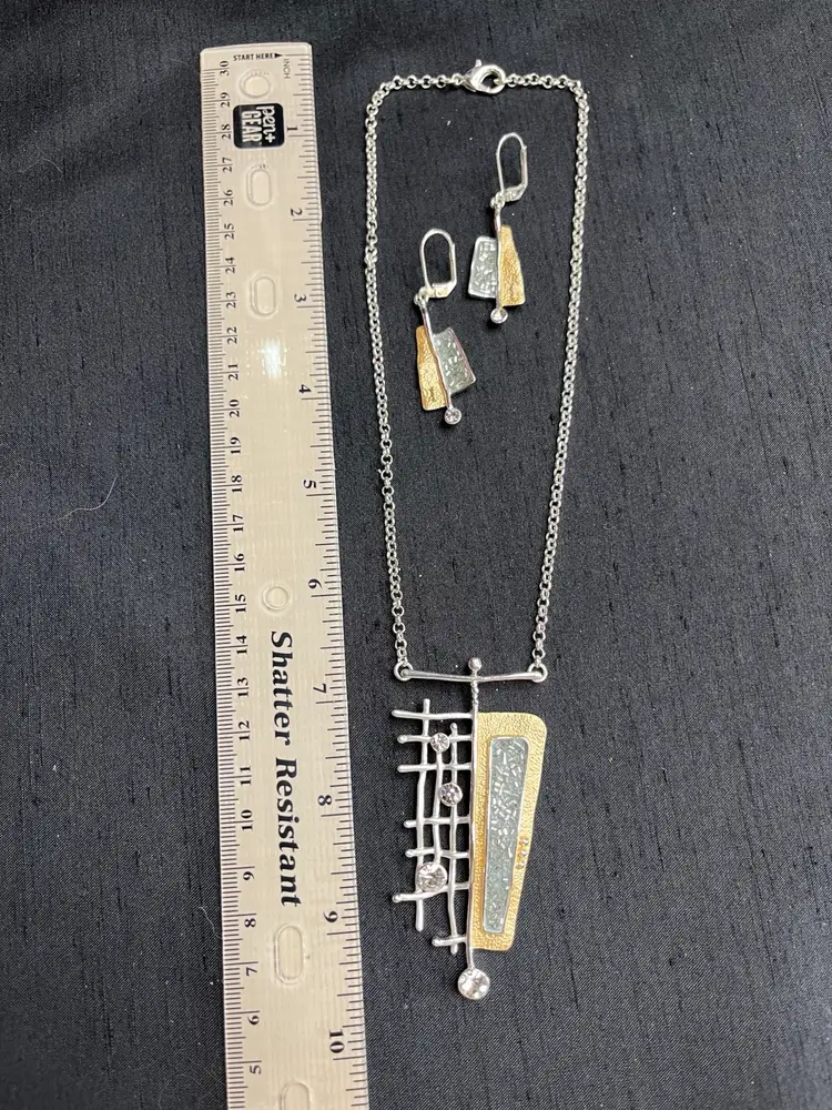 Abstract Necklace And Earring Set