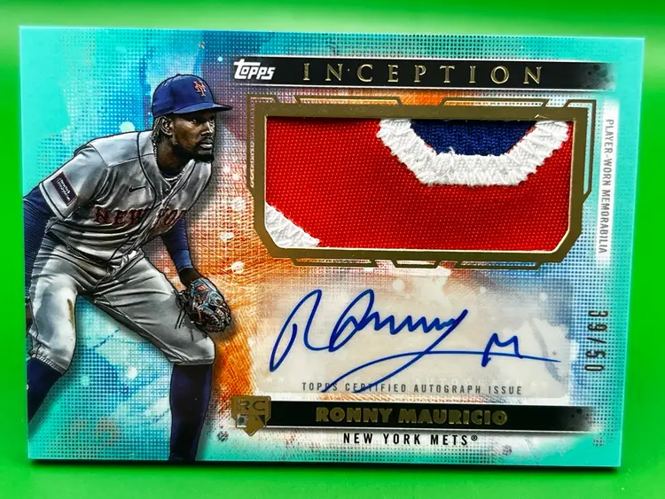 Ronny Mauricio 2025 Topps Inception Autograph Patch Auto /50