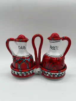 Handmade Santo Stefano Cruet Set - Sicily Italy