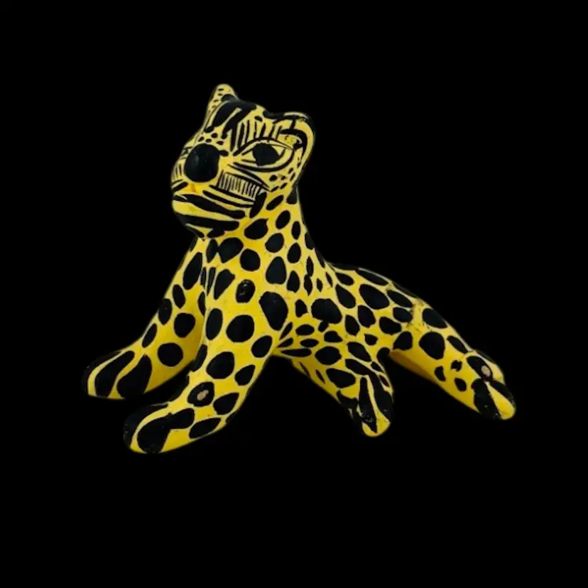 Mexican Clay Pottery Jaguar Figurine