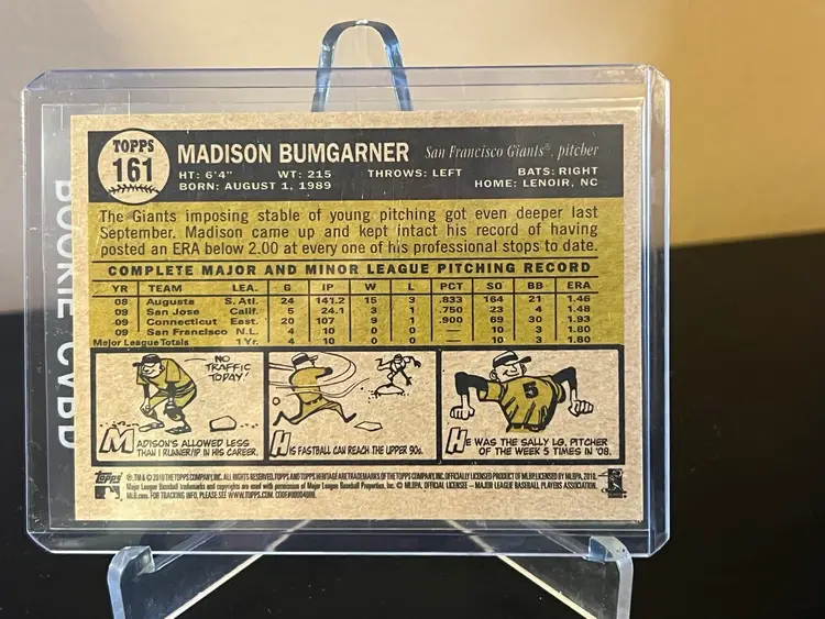 2010 Topps Heritage Madison Bumgarner #161 Rookie Card