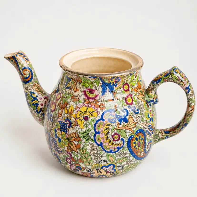 1930 Art Deco Paisley Chintz (Compacto / Spode Paisley Pattern) Teapot Base