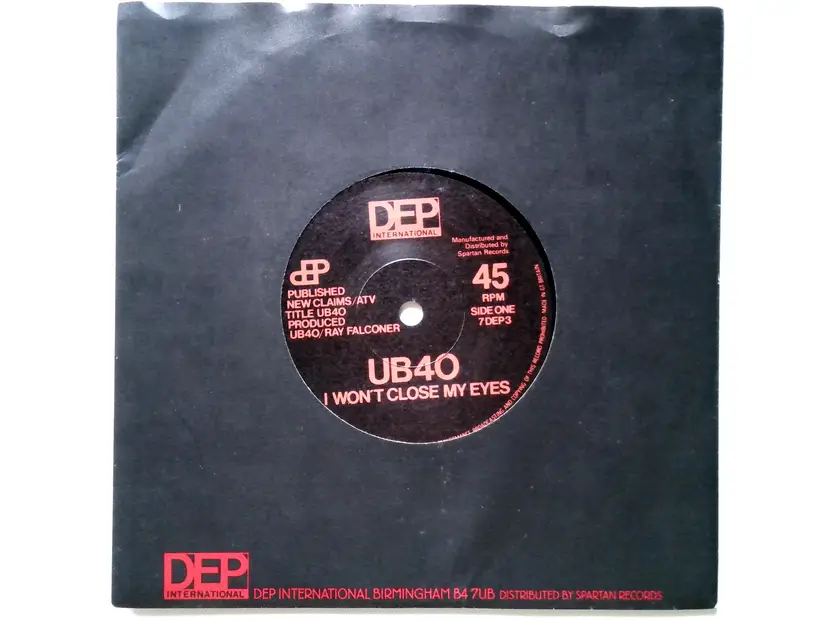 UB40 – I Won't Close My Eyes 7" Single 1985 Great Britain DEP Int. Reggae Pop 45