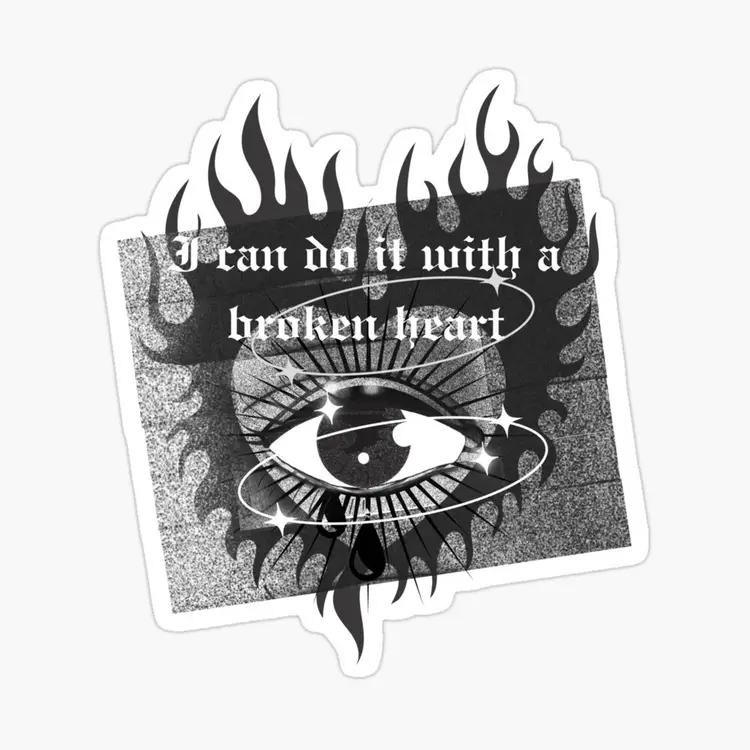 LYRIC Heart Matte 3in Sticker//TTPD//subtle Taylor Swift Merch 