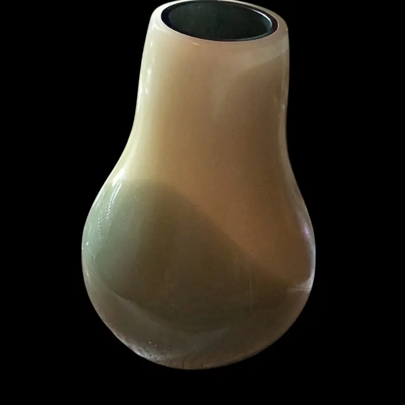 Touchstone Collection by Caithness RARE Green Minimalist Modern Art Deco Vase
