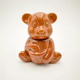 Vintage Honey Jar Ceramic Brown Bear 5.5"H B25