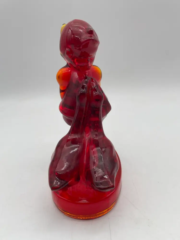 #01 Vintage Amberina LE Smith Goose Girl Figurine