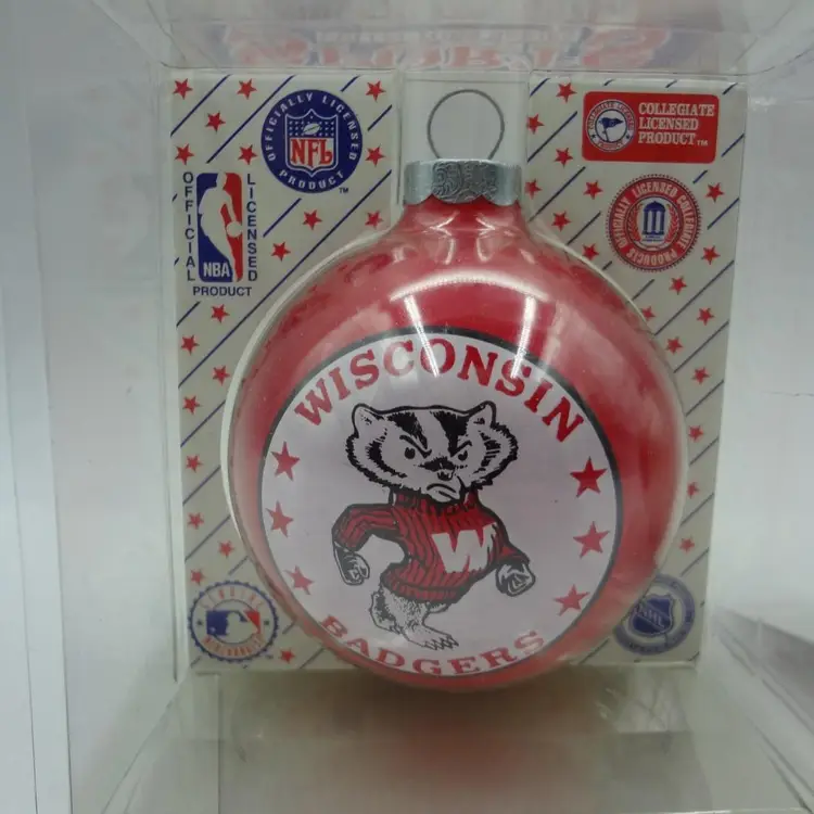 2 Wisconsin Badgers Ornaments - 1999 Rose Bowl Vintage