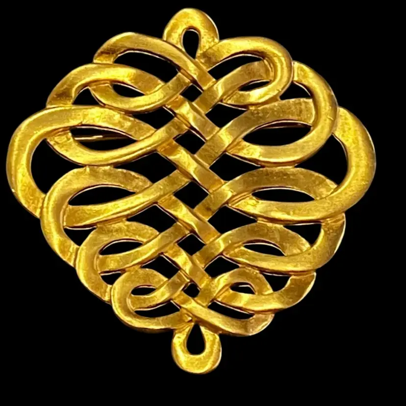 Metropolitan Museum Of Art Gold Tone Brooch