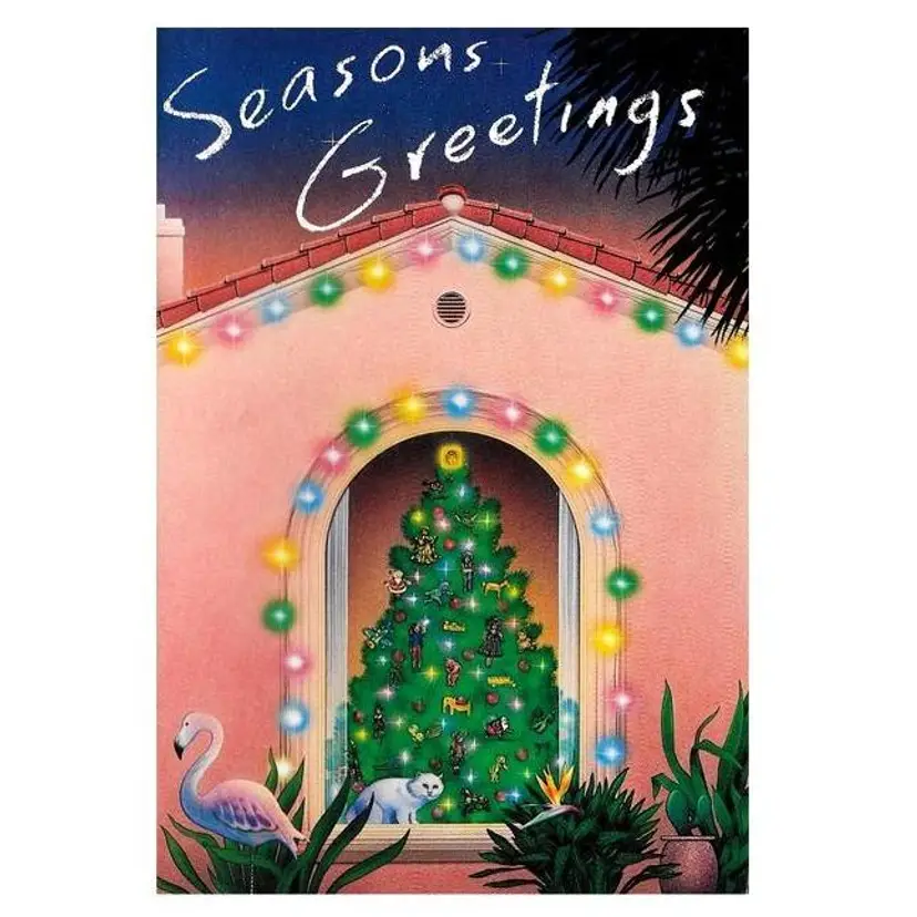 Vintage Paper Moon Graphics Christmas Card - Home for the Holidays