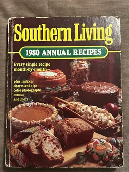 Vintage 1980 Annual Recipes Southern Living Cookbook Cook Book Cooking